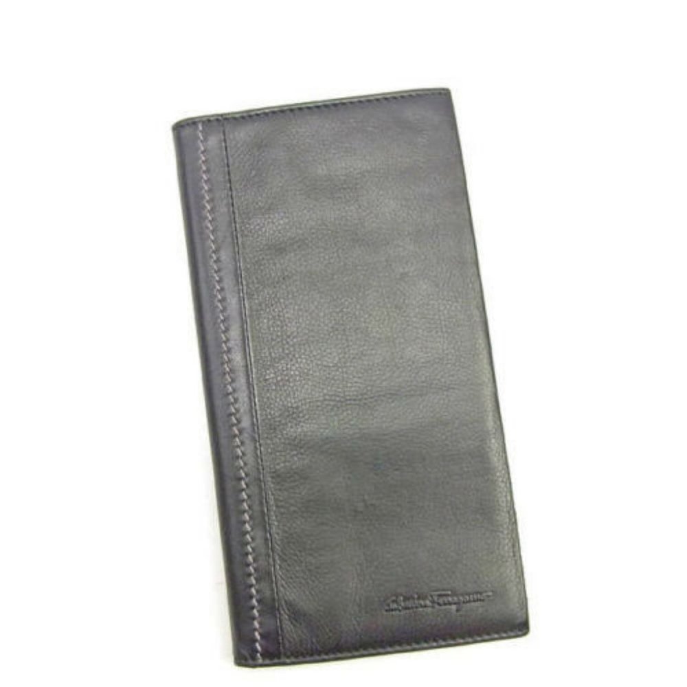 Salvatore Ferragamo Wallet Purse Black Woman unisex Authentic Used T1186